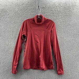 Nike Pro Dri Fit Turtleneck Mens Large Maroon Stretch Long Sleeve